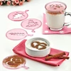 Karácsonyi cappuccino díszítő sablon 4darab