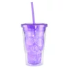 Koponya szívószálas pohár 500 ml