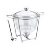 Melegentartó levesestál,állvánnyal, merőkanállal 4 literes