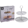 Kép 2/3 - Porcelán osztott 2 szintes tálaló