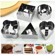 Kép 1/6 - Ételformázó 4+4 db (kocka,háromszög,hétszög,kocka)