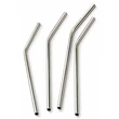 Kép 3/5 - Inox ferde szívószálkészlet 4+1darab 23cm (8mm)