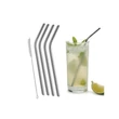 Kép 4/5 - Inox ferde szívószálkészlet 4+1darab 23cm (8mm)