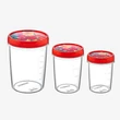 Kép 2/8 - Ételtároló szett 3 darab (1,5L+1,0L+0,5L)