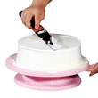 Kép 4/9 - Rózsaszín forgós tortatál 28cm