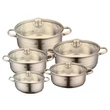Kép 1/2 - Bachmayer rozsdamentes lábaskészlet 10 részes (7.4-5.8-4.5-3.4-2.5 liter)