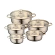 Kép 2/2 - Bachmayer rozsdamentes lábaskészlet 10 részes (7.4-5.8-4.5-3.4-2.5 liter)
