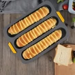 Kép 1/10 - Szilikon Bagett sütőforma - 3 adagos