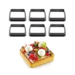 Kép 5/8 - Négyzet Tarte tortagyűrűkészlet 6 darab
