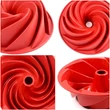 Kép 2/4 - Szilikon kuglóf sütőforma 24 cm