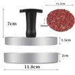 Kép 5/11 - Alumínium Hamburger/húspogácsa készítő 12 cm