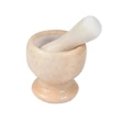Kép 2/3 - Narancssárga márvány mozsár 12 cm (1.77kg)