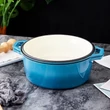 Kép 2/4 - Zománcozott öntöttvas 2az1 lábas, szeletsütő fedővel 26 cm