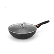 Kép 1/3 - 28 cm wok serpenyő levehető nyéllel, 3.7 liter