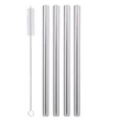 Kép 2/2 - Inox szívószálkészlet 4+1 darab 23cm (8mm)