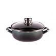 Kép 4/4 - Bonyhádi teflonos platinum serpenyő + üvegfedő 26cm 3.25liter (2.O.)