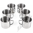 Kép 1/3 - Fém bögre készlet 6 darab (150ml)