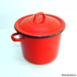 Kép 3/8 - Piros zománcozott fazék 15 Liter
