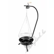 Kép 1/5 - Fekete tűzteres állvány + grillrács 50 cm
