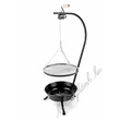 Kép 1/5 - Fekete tűzteres állvány + grillrács 48 cm (magyar termék)