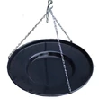 Kép 2/7 - Fekete tűzteres állvány + láncos zománcozott szeletsütő 56cm