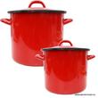 Piros zománcozott fazék 15 Liter Piros zománcozott fazék 15 Liter