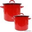 Kép 2/10 - Piros zománcozott fazék 10 Liter