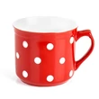 Kép 1/3 - Piros pöttyös bögre 660ml