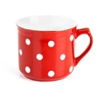 Kép 2/3 - Piros pöttyös bögre 660ml