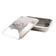 Kép 3/5 - Rozsdamentes  tepsi fedővel 42x31x6.3cm 