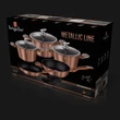 Kép 8/9 - Copper Metallic Line 10 részes edénykészlet