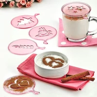 Karácsonyi cappuccino díszítő sablon 4darab