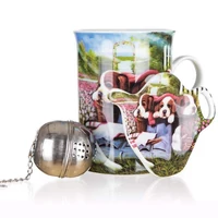 Kutya mintás teázó szett 3 darabos