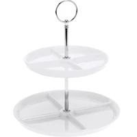 Porcelán osztott 2 szintes tálaló