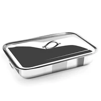 Rozsdamentes  tepsi fedővel 42x31x6.3cm 