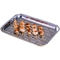 Rozsdamentes grillezőtálca 34x24 cm