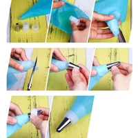 Szilikon habzsák 5 darab díszítőfejjel