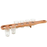 Fa pálinkakínáló készlet