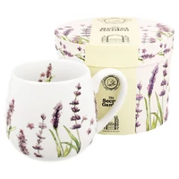 Levendula porcelánbögre 450 ml díszdobozban