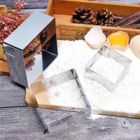 Kocka ételformázó, tálalógyűrű 3 darabos