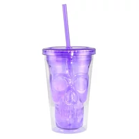 Koponya szívószálas pohár 500 ml