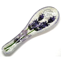 Levendula üveg fakanáltartó 24 cm