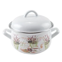 Levendula Zománcozott lábas+fedő 6 liter