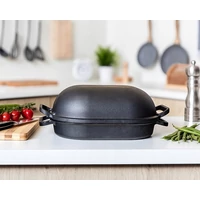 Kúpos öntöttvas kacsasütő