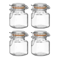 Csatos üveg tároló (100 ml) 4 darab