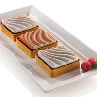 Négyzet Tarte tortagyűrűkészlet 6 darab