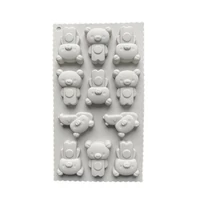 Szilikon maci sütő, fondant forma 11 részes