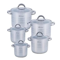Bachmayer rozsdamentes fazék készlet 10 részes (2.9 - 4 - 5.4 - 8.8 - 10.6 liter)