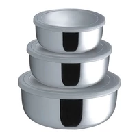 Rozsdamentes tál készlet, fedővel 6 darab