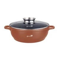 Rosegold granit line serpenyő+fedő 28 cm 
